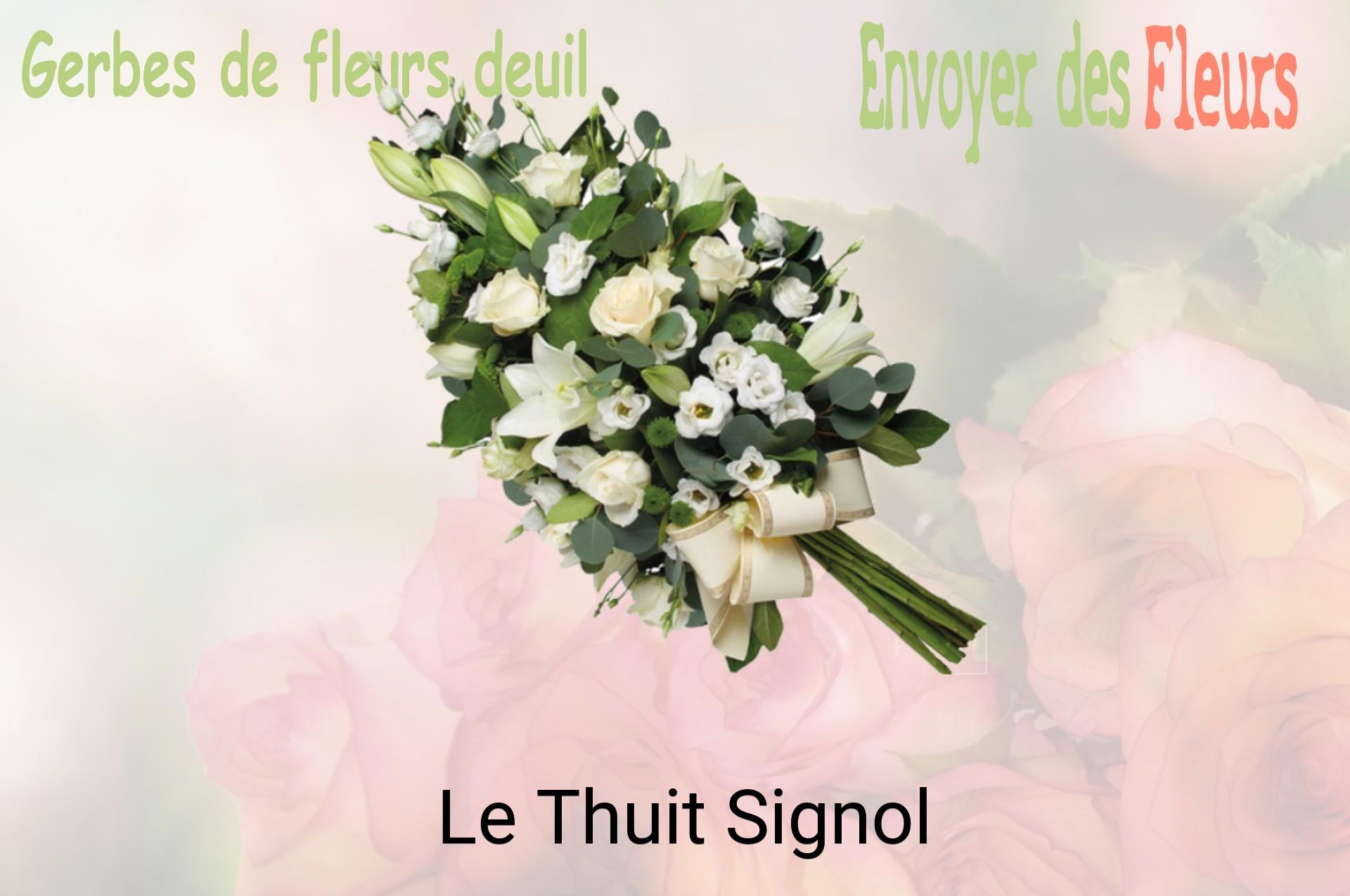 Gerbe de fleurs de deuil livrée à Le Thuit-Signol